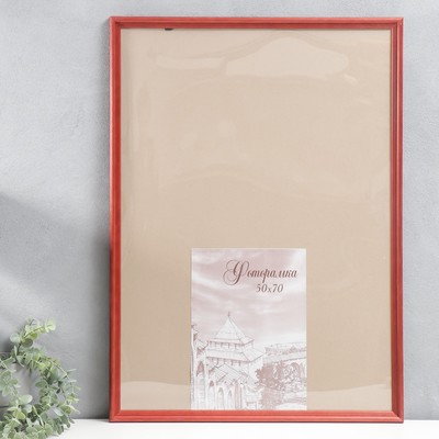 Фоторамка для фото 50×70 см Brawley, сосна, (пластиковый экран), красный