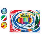 Фломастеры меняющие цвет/стираемые 18+2 цветов Carioca Magic Markers, 1,0 - 5,0 мм, смываемые, суперяркие, европодвес - фото 8729450