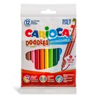 Фломастеры 12 цветов Carioca Doodles 2.2 мм, картонный конверт 40120 - Фото 1