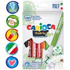 Фломастеры для ткани 10 цветов Carioca "Fabric Liner" 2.6 мм, картон, европодвес - Фото 1
