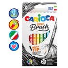 Фломастеры-кисть 10 цветов, Carioca "Super Brush", смываемые, мягкий и гибкий наконечник, супер яркие цвета, картон, европодвес - фото 10574541