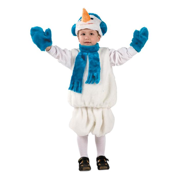 Карнавальный костюм «Снеговик», размер 28, рост 110 см - Фото 1