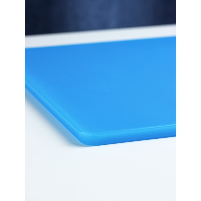 Доска профессиональная разделочная Доляна, 40×30×1,2 см, цвет синий - фото 1905503237