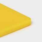 Доска профессиональная разделочная Доляна, 40×30×1,8 см, цвет жёлтый - Фото 5
