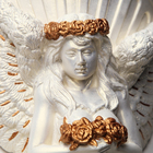 Кашпо настенное декоративное "Ангел", белое, гипс, 24х14х41 см - Фото 3