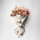 Кашпо настенное декоративное "Ангел", белое, гипс, 24х14х41 см - Фото 1