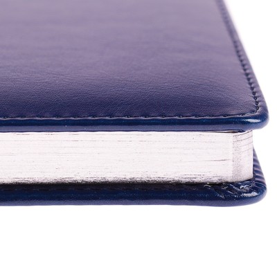 Ежедневник недатированный А5+, 136 листов Sidney Nebraska, обложка искусственная кожа, серебряный срез, синий