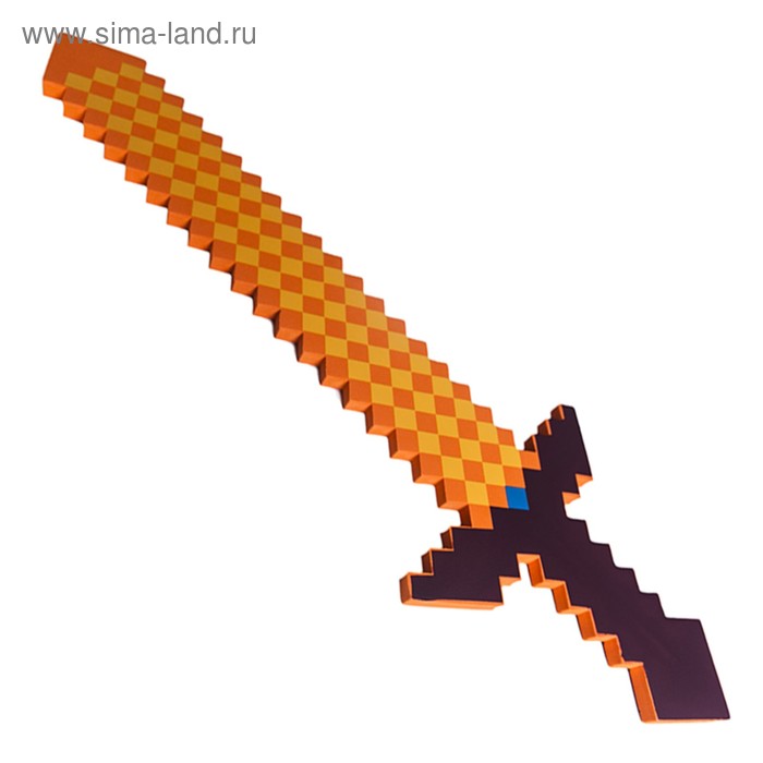Игрушка «Меч 8Бит», оранжевый, пиксельный, 75 см - Фото 1