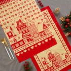 Набор полотенец "Новогодние Домики" 64 х 40 см - 2шт, 100% хл 160 г/м2, рогожка - Фото 1
