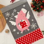 Кухонный набор "Хрю-Хрю" фартук 70 х 64 см, полотенце 64 х 40 см,100% хл 160 г/м2, рогожка - Фото 3