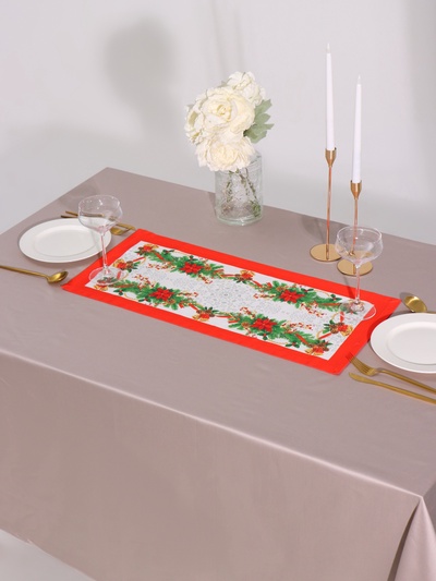 Дорожка на стол «Этель» Рождественский балл 30×70 ±3 см, 100% хлопок, саржа 190 г/м²