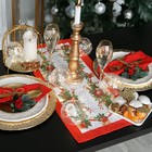 Дорожка на стол "Этель" Рождественский бал 30х70 см, 100% хл, саржа 190 гр/м2 - фото 320538617