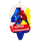 Свеча в торт 4 "С Днем Рождения", Человек-паук - Фото 2