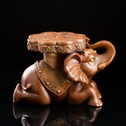 Статуэтка-подставка "Индийский слон", бронза, гипс, 22х39х26 см - Фото 3