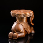 Статуэтка-подставка "Индийский слон", бронза, гипс, 22х39х26 см - Фото 5