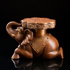 Статуэтка-подставка "Индийский слон", бронза, гипс, 22х39х26 см - Фото 4