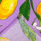 Полотенце вафельное Collorista Лимоны, цвет сиреневый 35х58,100% хл,160 г/м² - Фото 3