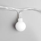 Гирлянда «Нить» 5 м с насадками «Шарики белые», IP20, прозрачная нить, 30 LED, свечение тёплое белое, 8 режимов, 220 В - Фото 6