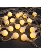 Гирлянда «Нить» 5 м с насадками «Шарики белые», IP20, прозрачная нить, 30 LED, свечение тёплое белое, 8 режимов, 220 В - Фото 6