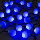 Гирлянда «Нить» 5 м с насадками «Шарики синие», IP20, тёмная нить, 30 LED, свечение синее, 8 режимов, 220 В - фото 3721639