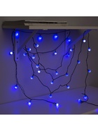 Гирлянда «Нить» 5 м с насадками «Шарики синие», IP20, тёмная нить, 30 LED, свечение синее, 8 режимов, 220 В - фото 118556832 Гирлянда «Нить» 5 м с насадками «Шарики синие», IP20, тёмная нить, 30 LED, свечение синее, 8 режимов, 220 В - фото 118556832
