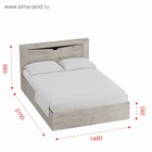 Кровать Соренто, 1400х2000, с ПМ и бельевой ящик, Дуб бонифаций - Фото 2