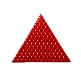 Наклейка на авто, светоотражающая, треугольник 5x5 см, красный