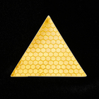 Светоотражающая наклейка, треугольник 5x5 см, желтый - Фото 2