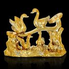 Сувенир золото "Пять лебедей" 20х15,5х7 см - Фото 1
