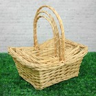 Набор корзин плетеных ива, 38×30×h=14/18(38), 32×24× h=12,5/16(33), 26×18× h=11/14(28), 3 шт - Фото 3