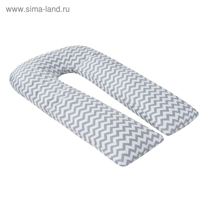 Подушка для беременных U-образная, размер 35 × 340 см, зигзаг серый - Фото 1