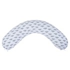 Наволочка к подушке для беременных, размер 34×170 см, облака серый - Фото 1