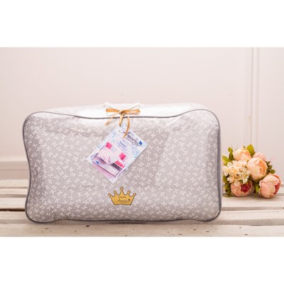 Комплект в кроватку Premium Sweet, 19 предметов, бязь, малиновый/белый