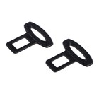 Заглушка ремня безопасности TORSO, пластик, черная, набор 2 шт. - Фото 1