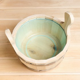 

Шайка из липы, 3 л, круглая, пластиковая вставка