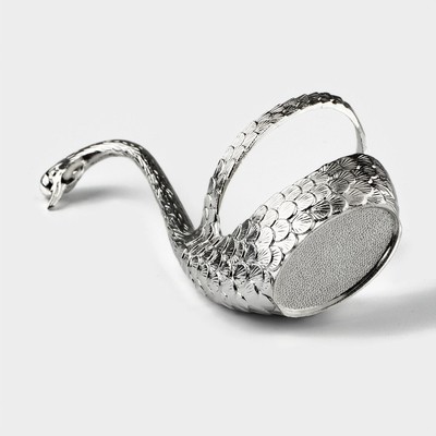 Набор ложек на подставке Magistro «Серебряный лебедь», 7,5×5×14 см, 7 предметов, цвет серебряный