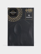 Набор столовых приборов Magistro «Фолк», 4 предмета, нержавеющая сталь, цвет металла золотой, серебряный ручки - Фото 5