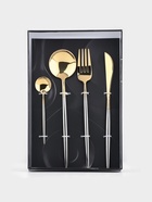 Набор столовых приборов Magistro «Фолк», 4 предмета, нержавеющая сталь, цвет металла золотой, серебряный ручки - Фото 6