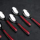 Набор ложек чайных Доляна «Нео», 14,5 см, 6 шт, цвет красный - Фото 2