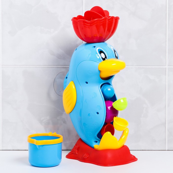 Набор игрушек для игры в ванне «Мельница. Дельфин», на присоске 44181