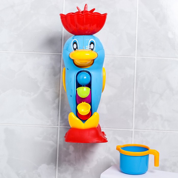 Набор игрушек для игры в ванне «Мельница. Дельфин», на присоске 44181