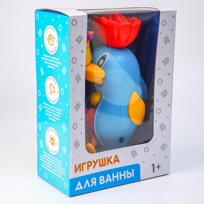 Набор игрушек для игры в ванне «Мельница. Дельфин», на присоске 44181