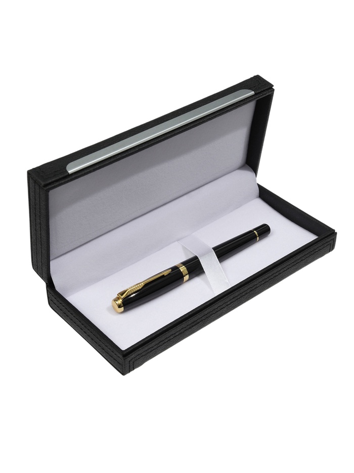 Ручка подарочная Calligrata. VIP, перьевая, в футляре кожзам, корпус чёрный - Фото 1