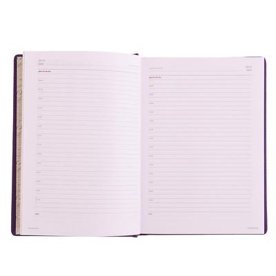 Ежедневник недатированный А5+, 136 листов Velvet, обложка искусственная кожа, фиолетовый