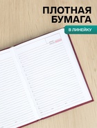 Ежедневник недатированный А5, 160 листов «Небраска», бордовый - Фото 3
