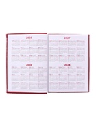 Ежедневник недатированный А5, 160 листов, перфорация углов, «Небраска», красный 3838921