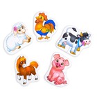 Макси-пазлы «Животные фермы», 5 пазлов, 10 деталей - Фото 2