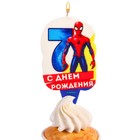 Свеча в торт 7 "С Днем Рождения", Человек-паук - Фото 3