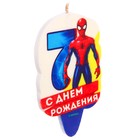Свеча в торт 7 "С Днем Рождения", Человек-паук - Фото 4
