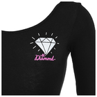Купальник гимнастический Diamond х/б, рукав 3/4, размер 32, цвет чёрный - Фото 2